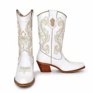 Bota Texana Cavan Dama Blanca